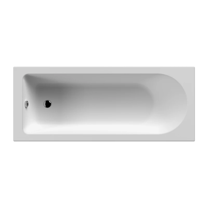 Image of Balterley Single Ended Straight Shower Bath with Leg Set 1600mm x 700mm White