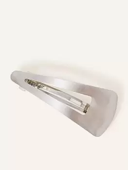 Image of Accessorize Brushed Metal Triangle Clip, Silver, Women