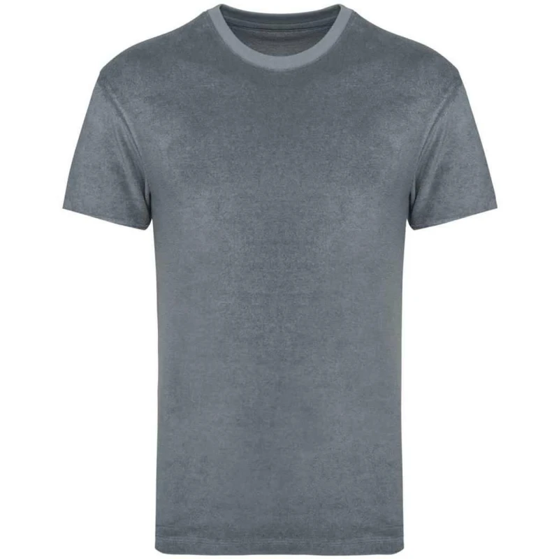 Image of Native Spirit Mens Terry Towel T-Shirt in Mid Grey Size: XS Mid Grey Male XS