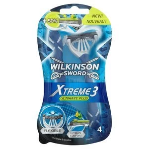 Image of Wilkinson Sword Xtreme 3 Ultimate Plus Disposables 4s