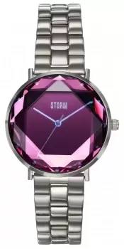 Image of STORM 47504/LP Elexi Lazer Purple Dial Stainless Steel Watch