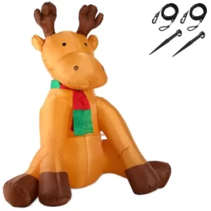Image of Monzana Inflatable Reindeer 180cm LED Illuminated Fastening Material Christmas Decoration Elk Deco Figure