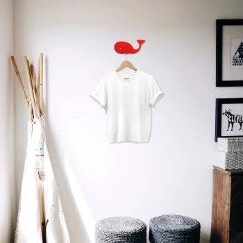 Image of Whale - Red Red Metal Wall Hook