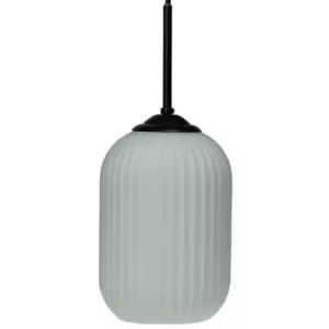 Image of Dyberg Larsen Riflet Dome Pendant Ceiling Light Opal 20cm