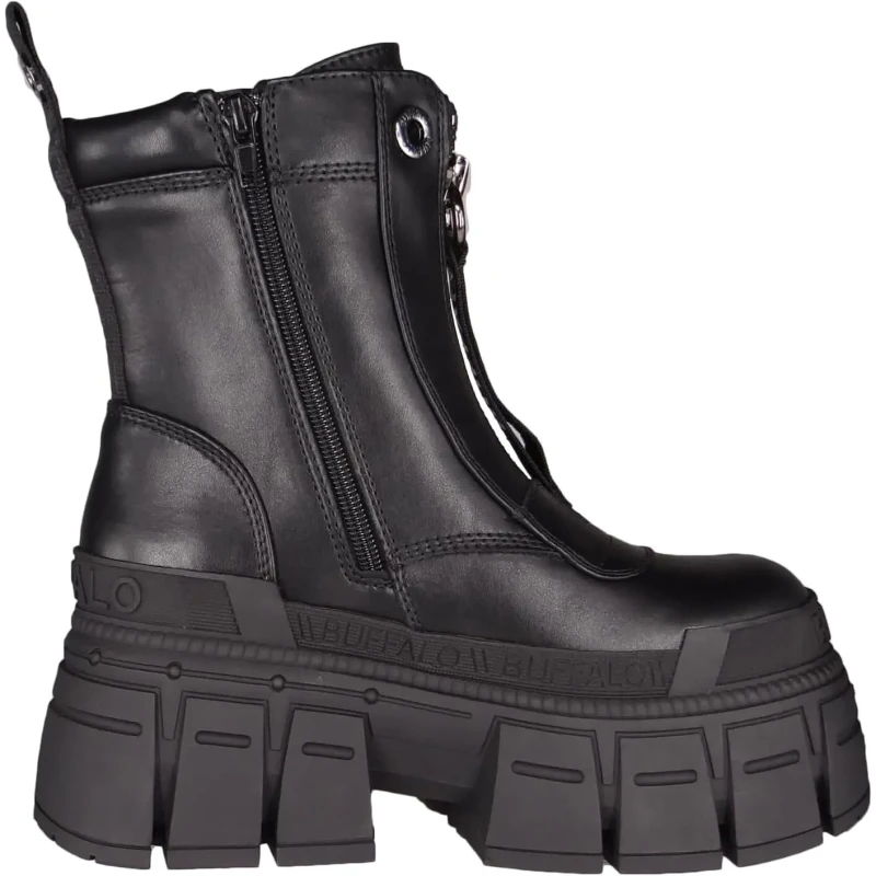 Image of Buffalo Womens zipped boots Buffalo Gospher - Vegan Nappa Noir Female 42