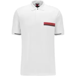 Image of Boss Boss Phillipson Short Sleeve Polo Shirt Mens - White