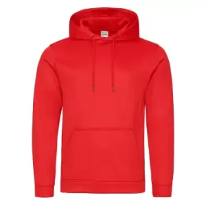 Image of AWDis Adults Unisex Polyester Sports Hoodie (L) (Fire Red)