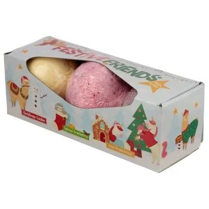 Image of Seasonal Scents (Set of 3) Festive Friends Christmas Bath Bombs