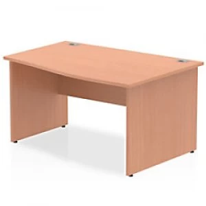 Image of Impulse Panel End 1400 Right Hand Wave Desk Beech
