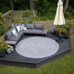Image of Apollo Indoor & Outdoor Rug - Fog Grey - 350cm Round