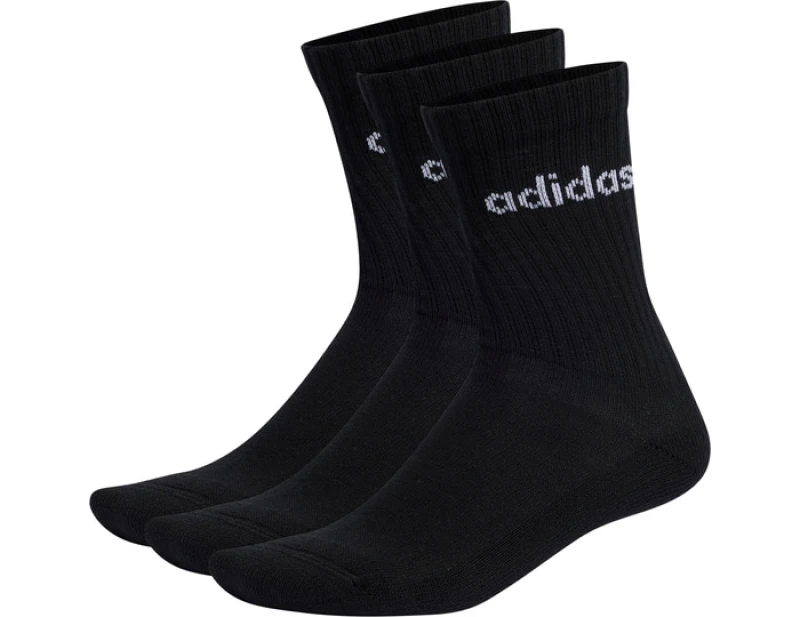 Image of adidas Half-Cushioned Crew 3 Pack Socks Crew Socks N/A Black 41318240060