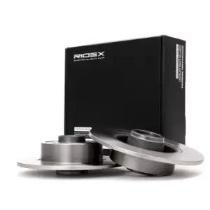 Image of RIDEX Brake disc 82B0236 Brake rotor,Brake discs RENAULT,NISSAN,Clio III Schragheck (BR0/1, CR0/1),TWINGO II (CN0_),MEGANE II Coupe-Cabriolet (EM0/1_)