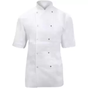 Image of Dennys Ladies/Womens Short Sleeve Chefs Jacket / Chefswear (2XL) (White) - White