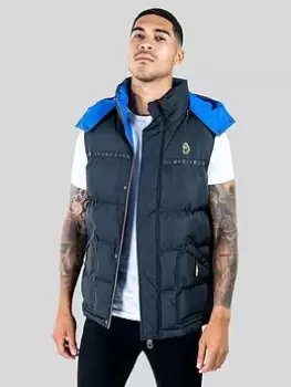 Image of Luke 1977 Hooded Gilet - Black, Size S, Men