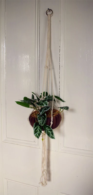 Image of Leaf 85cm Hanging Artificial Potted Pothos Plant with Planter Green unisex
