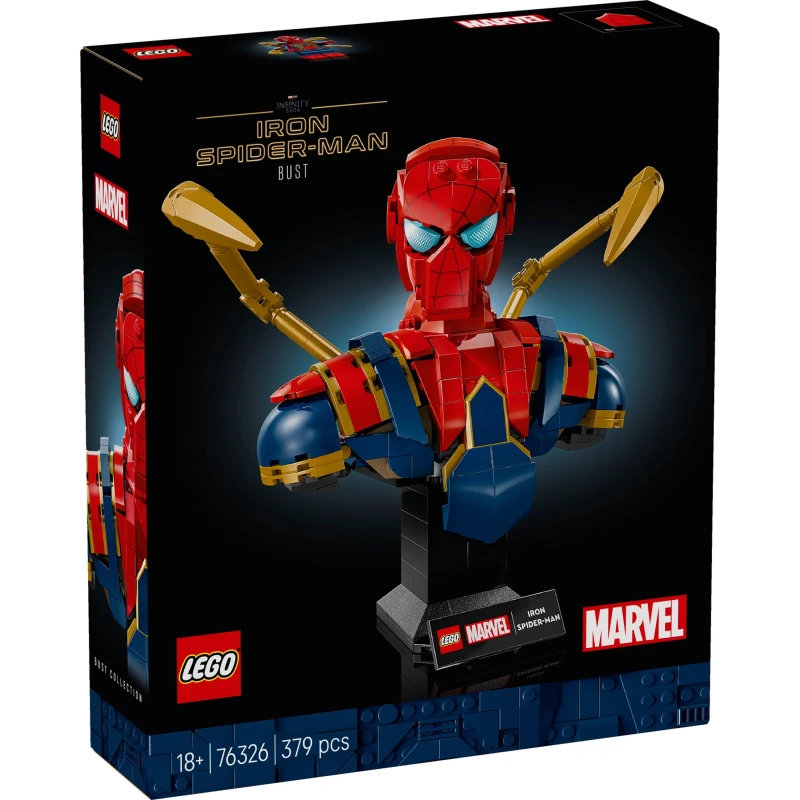 Image of LEGO Marvel Iron Spider-Man Bust Collectible Adult Building Set 76326 1025765