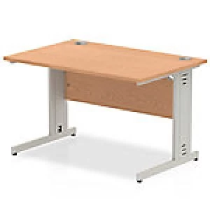 Image of Impulse Cable Managed 1200 Rectangle Desk Oak