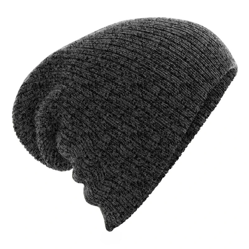Image of Beechfield Beechfield Men Heavy Gauge Slouch Beanie in Mid Grey Mid Grey One Size Male 5059444184130