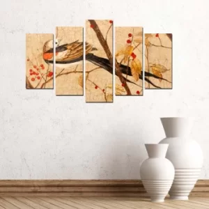 Image of 5MF-30 Multicolor Decorative MDF Painting (5 Pieces)