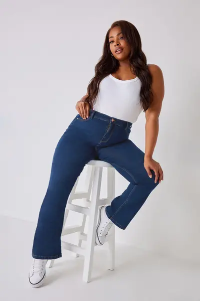 Image of Yours Bootcut Jeans Indigo