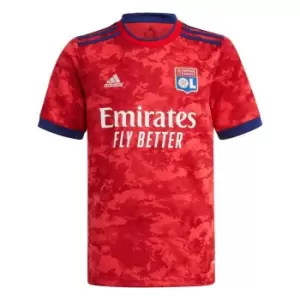 Image of adidas Olympique Lyonnais 21/22 Away Jersey Kids - Red