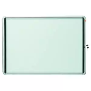 Image of Nobo Premium Plus Magnetic Lockable Notice Board 8xA4 1902559 NB06390