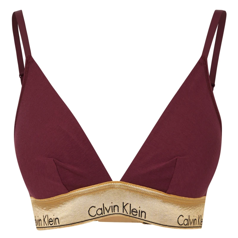Image of Calvin Klein Cotton Triangle Bra - Purple Purple 10