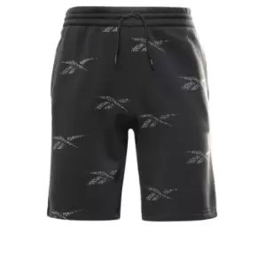 Image of Reebok Identity Vector Fleece Shorts Mens - Black