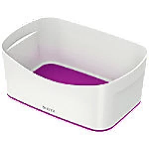 Image of Leitz Storage Tray WOW 52571062 White, Purple Plastic 24.6 x 16 x 9.8cm 1