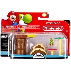 Image of Yoshi Layer Cake Desert (Super Mario Bros) Microland Action Figure