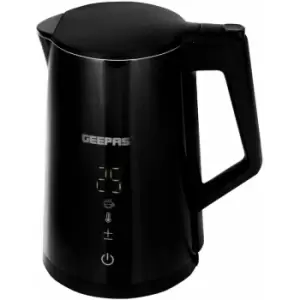 Image of Digital Kettle Electric LED Smart Temp Control & Display Cordless Fast Boil 1.7L - Black