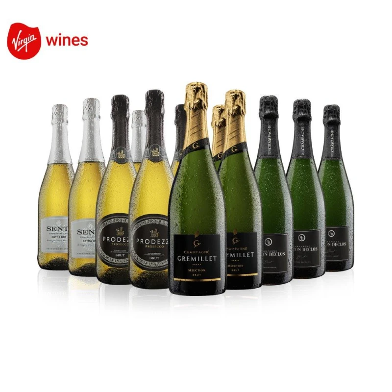 Image of Virgin Wines Prosecco and Champagne - 12 bottle Case White unisex 12