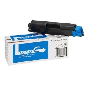 Image of Kyocera TK580C Cyan Laser Toner Ink Cartridge