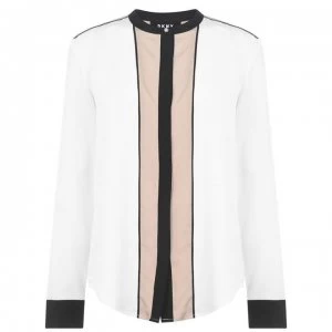 Image of DKNY Stripe Blouse - URBAN KHAKI