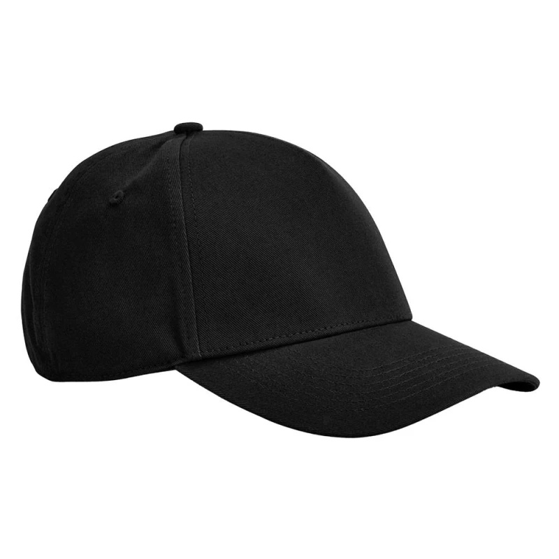 Image of Beechfield Mens EarthAware Classic 5 Panel Cotton Baseball Cap in Black Male One Size