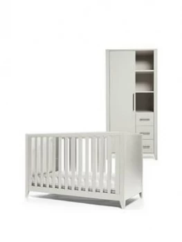 Image of Mamas & Papas Grey Melfi Cot Bed & Storage Wardrobe