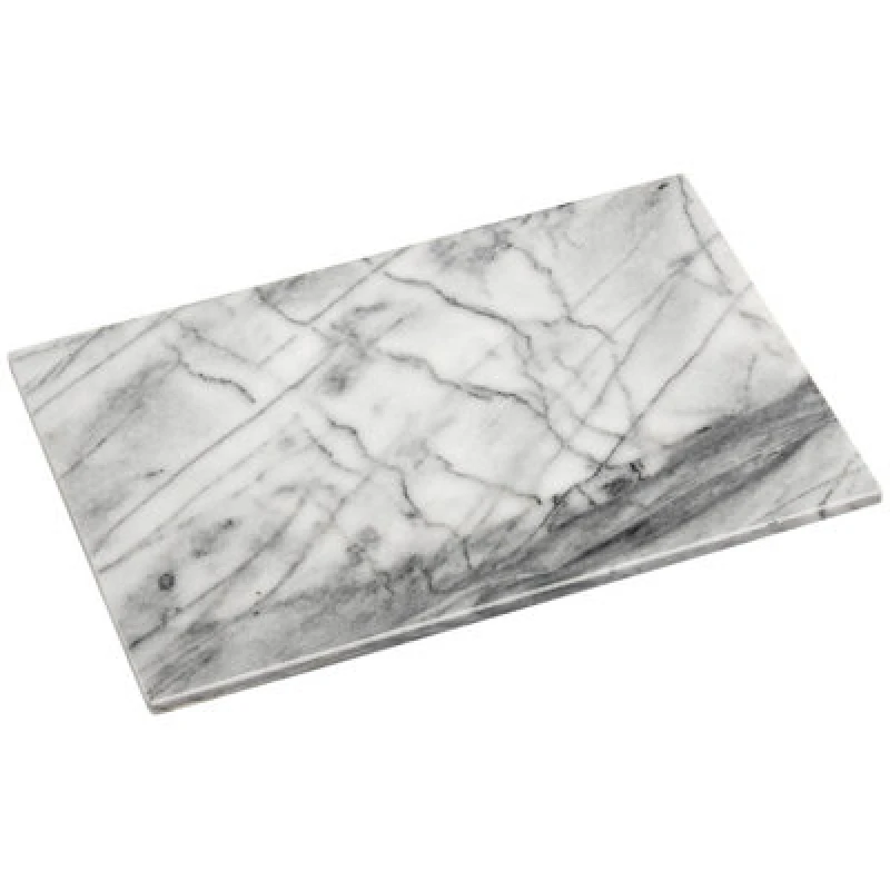 Image of Premier Housewares Marble Kitchen White Marble Chopping Board 41cm Grey