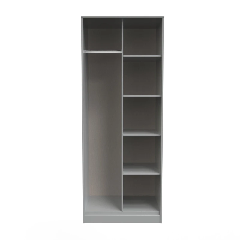 Image of Madrid Open Wardrobe In Dusk Grey (Ready Assembled)
