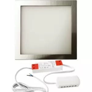 Image of Loops - 1x brushed nickel Ultra-Slim Square Under Cabinet Kitchen Light & Driver Kit - Warm White led