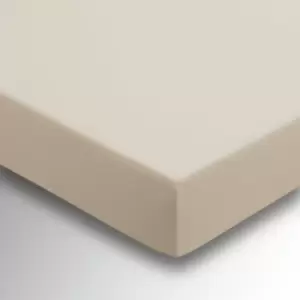 Image of Helena Springfield Percale Single (36cm Deep) Fitted Sheet, Stone