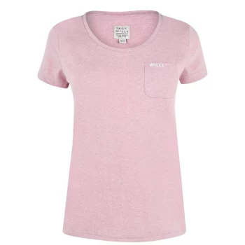 Image of Jack Wills Fullford Pocket T-Shirt - Dusky Pink