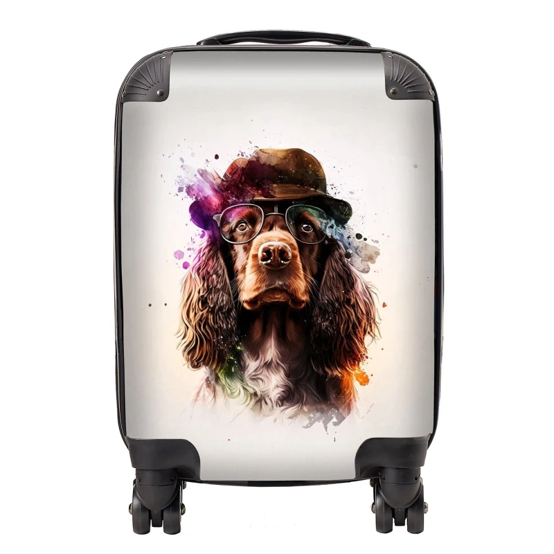Image of Warren Reed Designer English Cocker Spaniel Splashart Suitcase - Medium