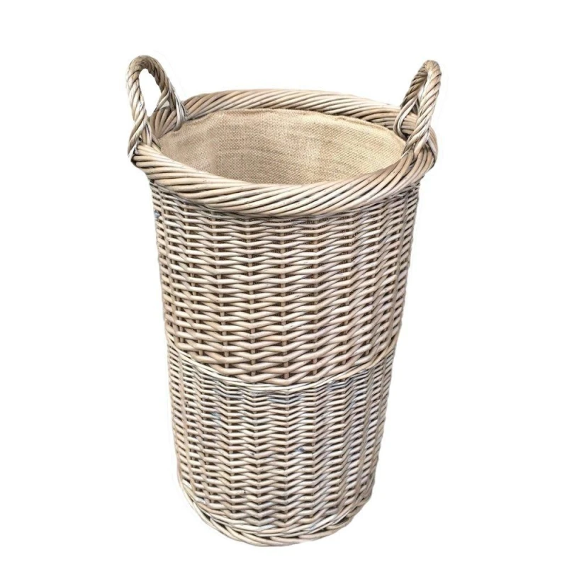 Image of Red Hamper Wicker Large Antique Wash Umbrella Stand in Brown Brown Unisex L