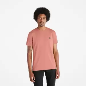 Image of Timberland Dunstan River Slim-fit T-Shirt For Men In Brown Red, Size L