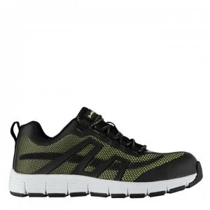 Image of Dunlop Maine Mens Steel Toe Cap Safety Boots - Black/Fluro