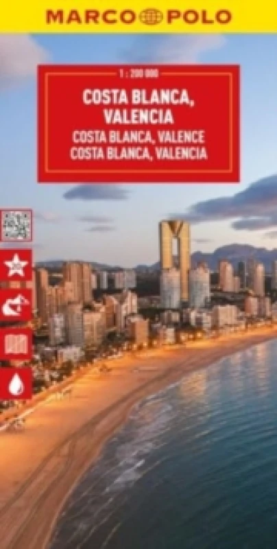 Image of Costa Blanca Marco Polo Map : Including Valencia Sheet map, folded