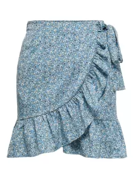 Image of ONLY Wrap Skirt Women Blue