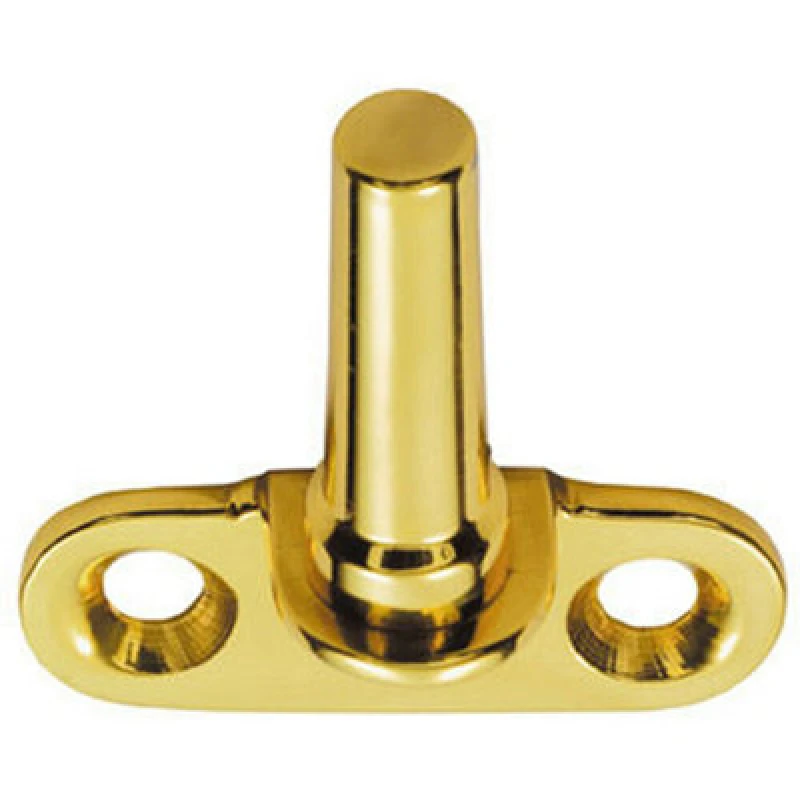 Image of Loops Flush Fitting Cranked Window Casement Pin 25mm Fixing Centres Polished Brass Metallics