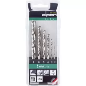 Image of Alpen 0000111806100 HSS Metal twist drill bit set 6 Piece Cylinder shank