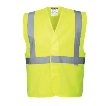 Image of Portwest One Band and Brace Class 2 Hi Vis Vest Yellow L / XL